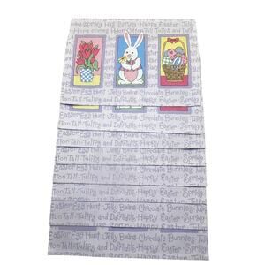 Easter Table Place Mats Bunny Eggs Basket Spring Holiday Decor Set of 8